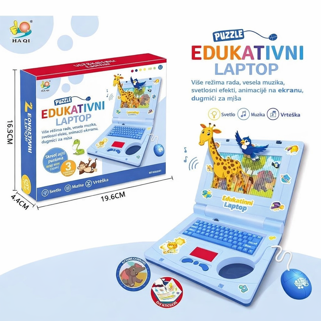 Edukativni dečiji laptop – Pametna igra koja razvija vaše dete!