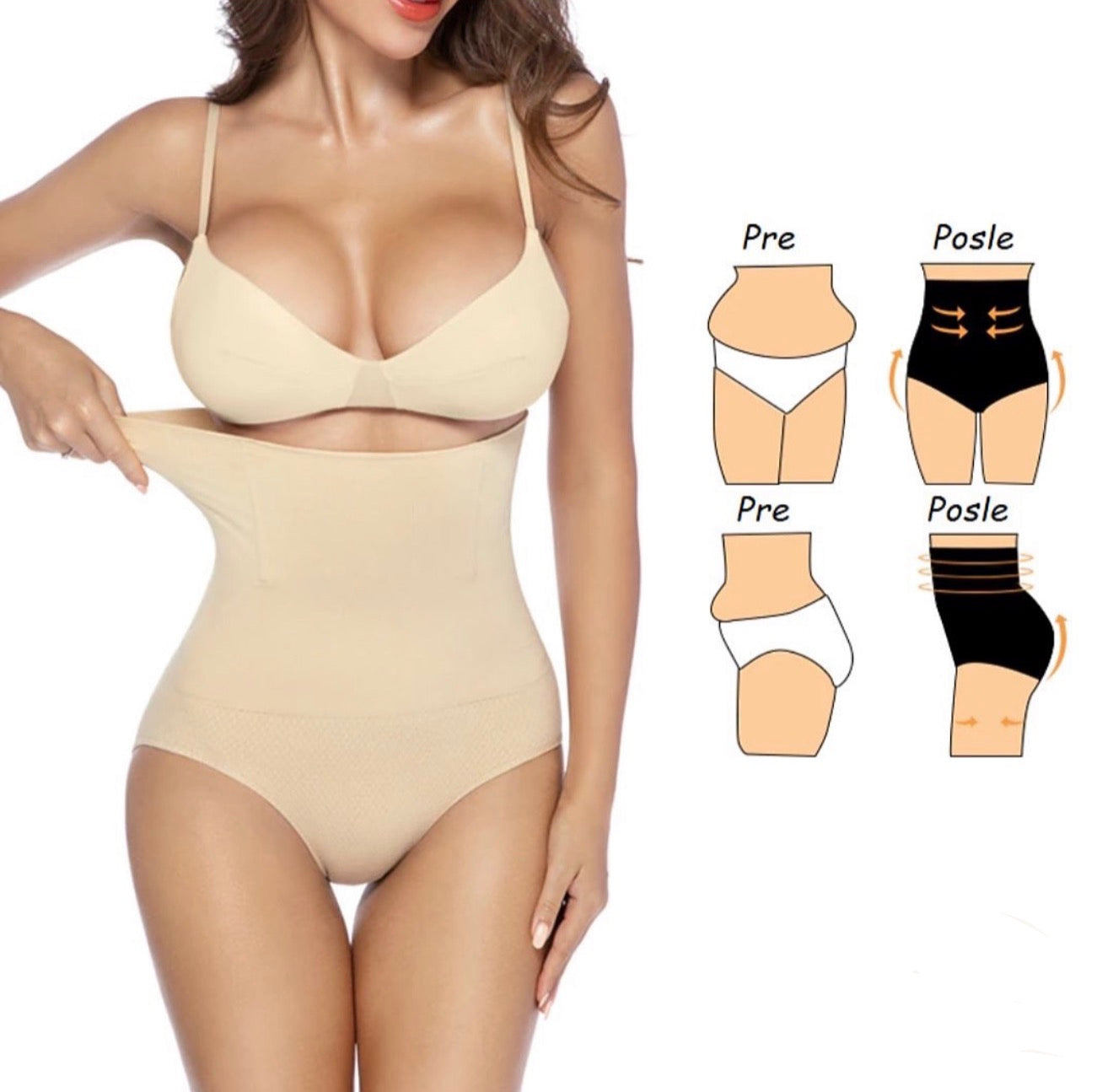 Visoki Struk, Savršena Linija Tela, Maksimalna Udobnost - Steznik 2u1