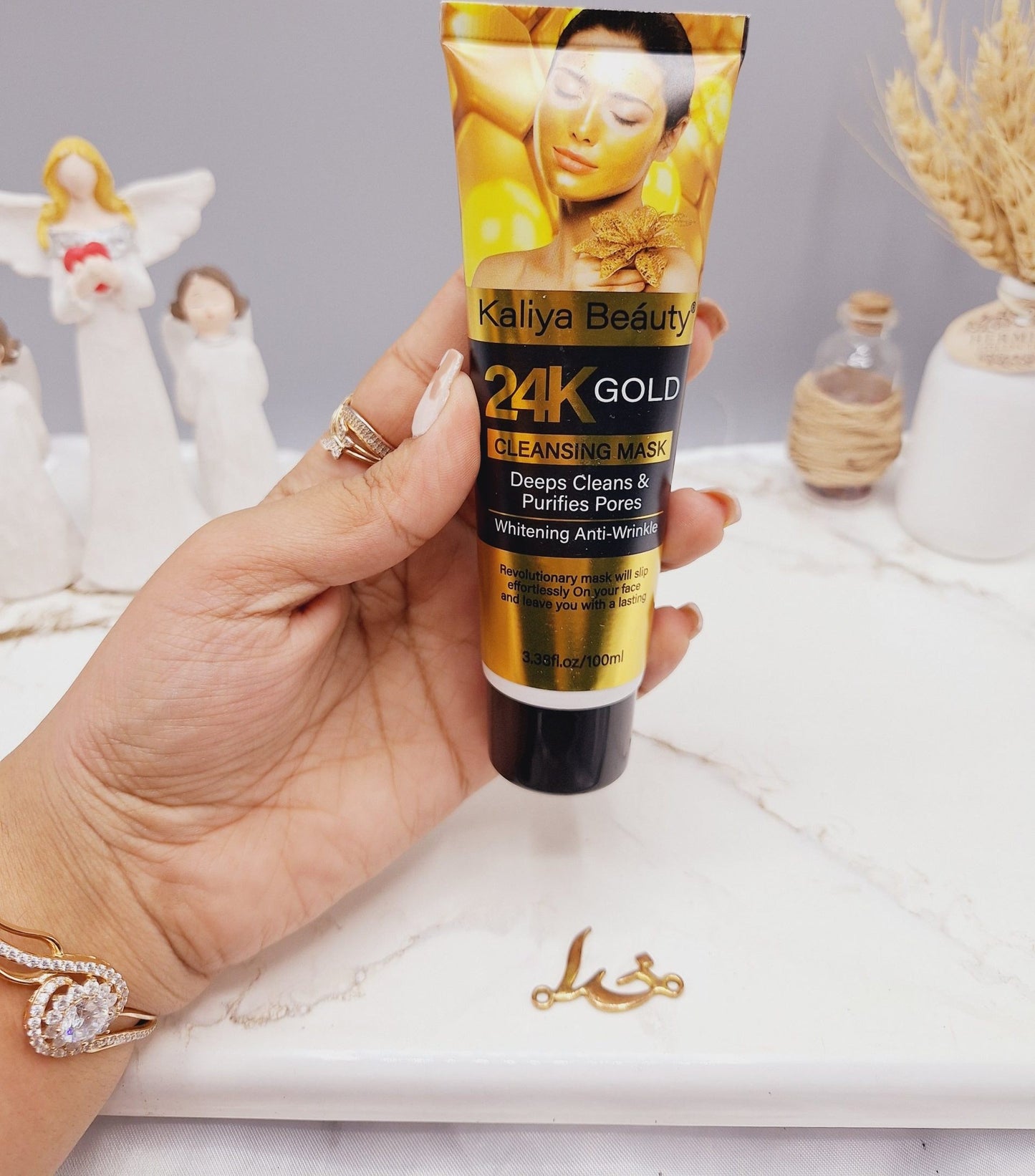 Kaliya Beauty – 24K GOLD Cleansing + GOLD & CAVIAR – Luksuzna maska